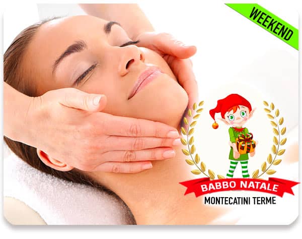 Massaggio viso mamma evento Babbo Natale Montecatini Terme